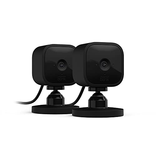 Compact indoor plug-in smart security camera, 1080p HD video, night vision, motion detection, two-way audio, 2 cameras (White) S676