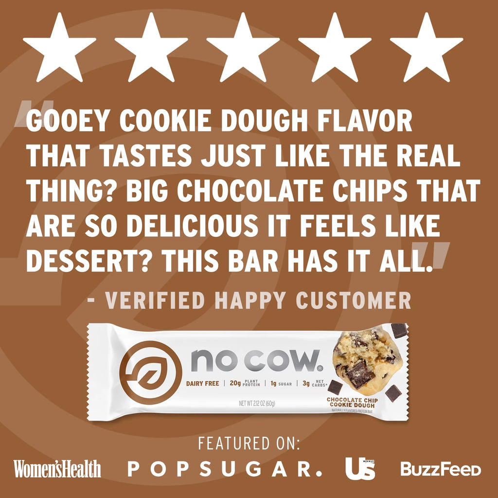 Chocolate Chip Cookie Dough Vegan Protein Bars, Box of 12 C4638