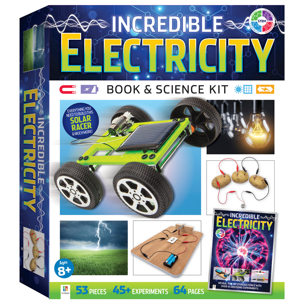 Incredible Electricity Book & Science Educational Kit, 53-Pieces, 64-Page Book Z25558