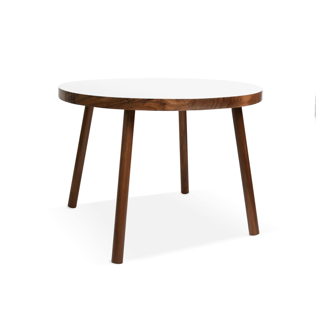 Round Kids Table Walnut White 30x22 R12252