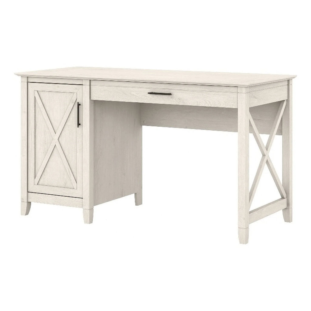 White Engineered Wood Computer Desk with Storage Z55588
