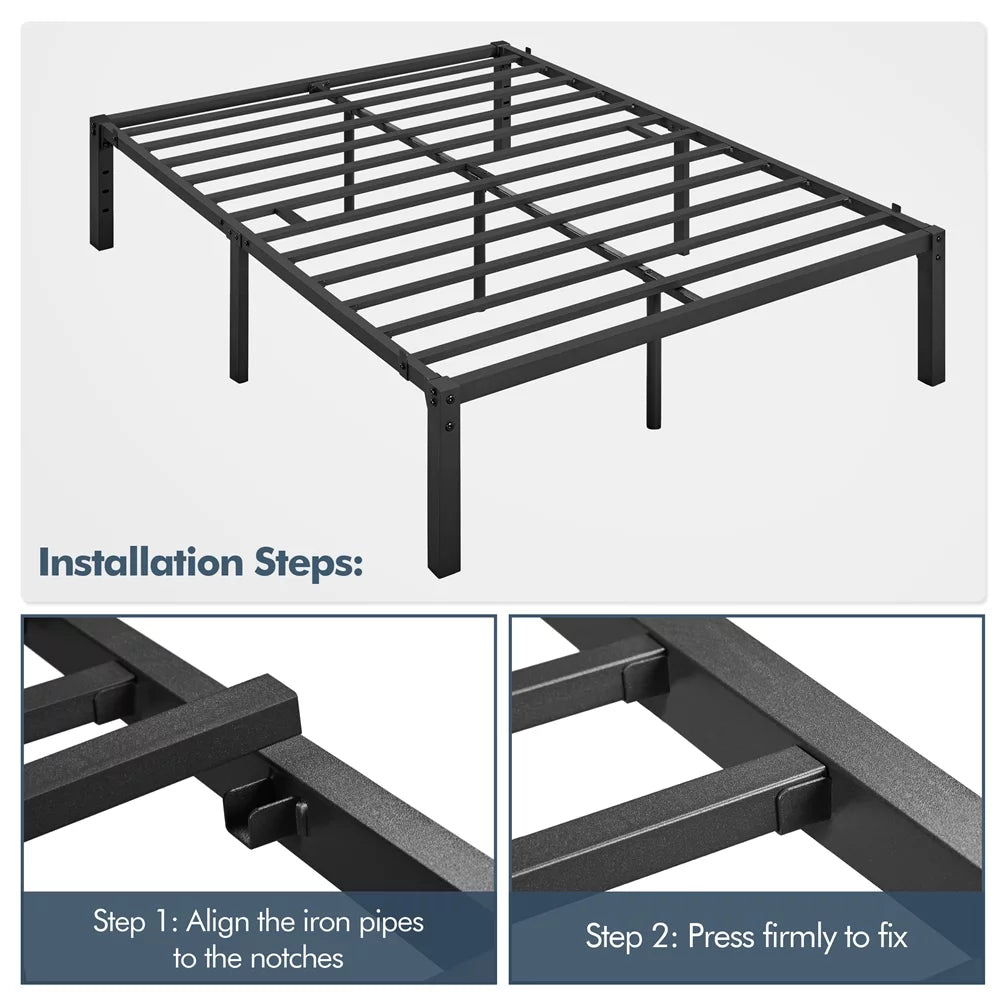 Twin Size Black Metal Platform Bed Frame V31929