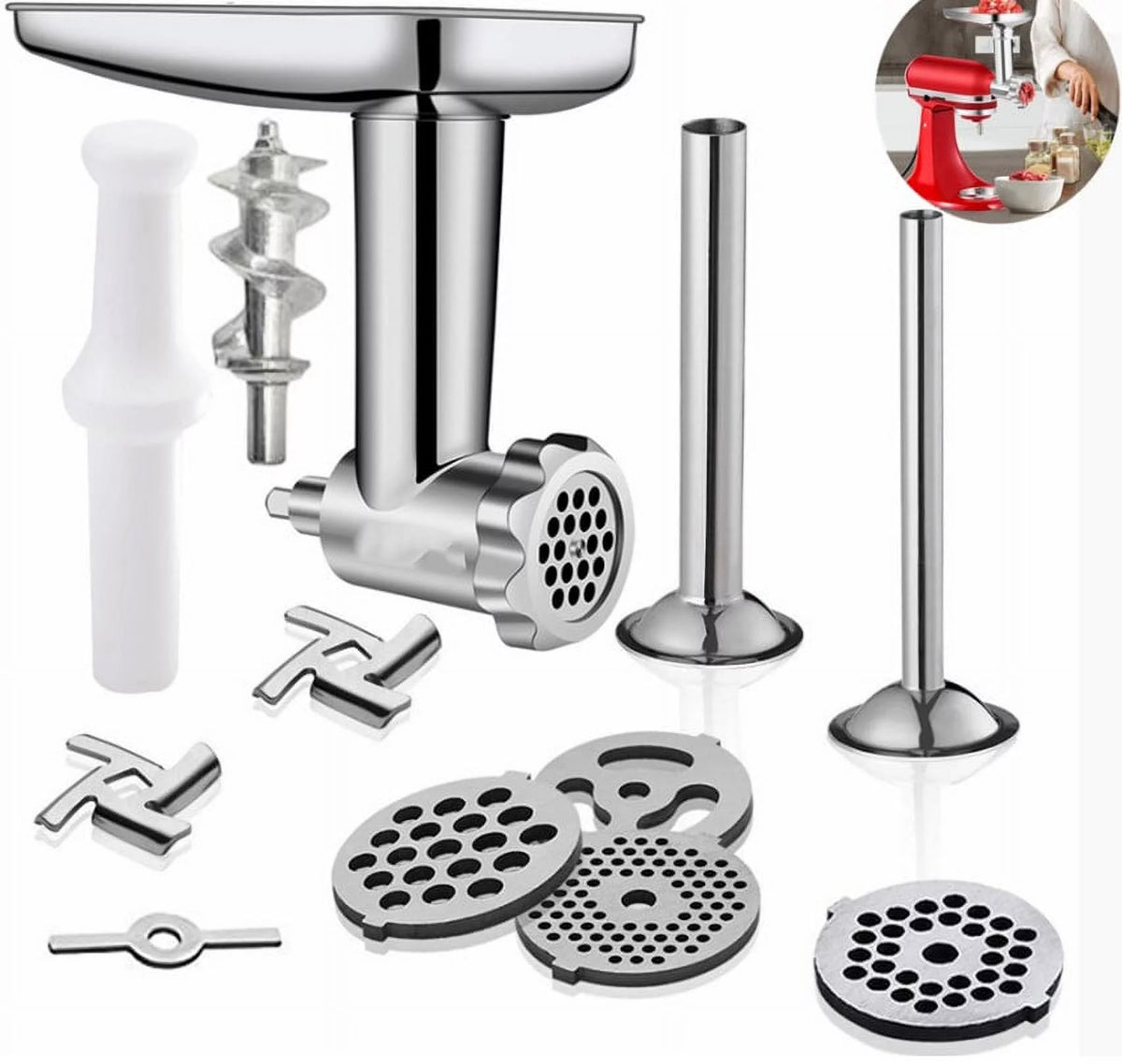 3 Sets Meat Grinder Slicer Juicer Attachment S927312