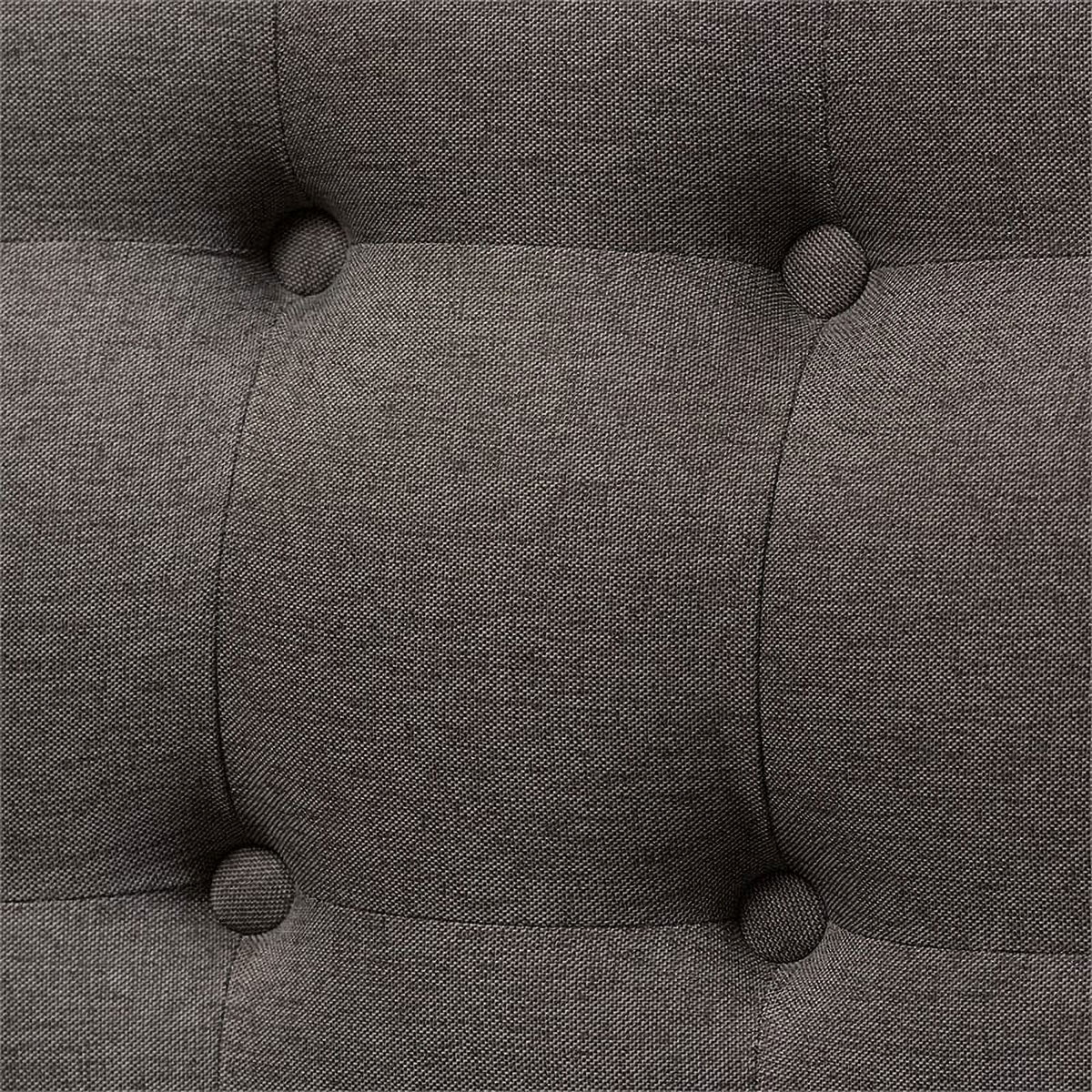 Tufted Wingback Sofa in Gray and Light Brown Q234