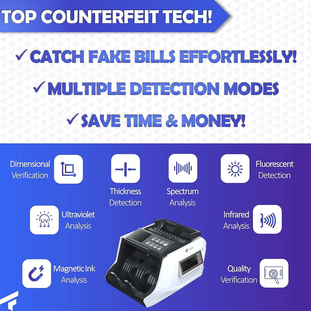 Portable Money Counter Machine with Bill Straps G976350