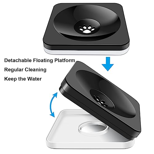 2-in-1 Elevated Slow Feeder Dog Bowls with Non-Skid Silicone Mat E3386