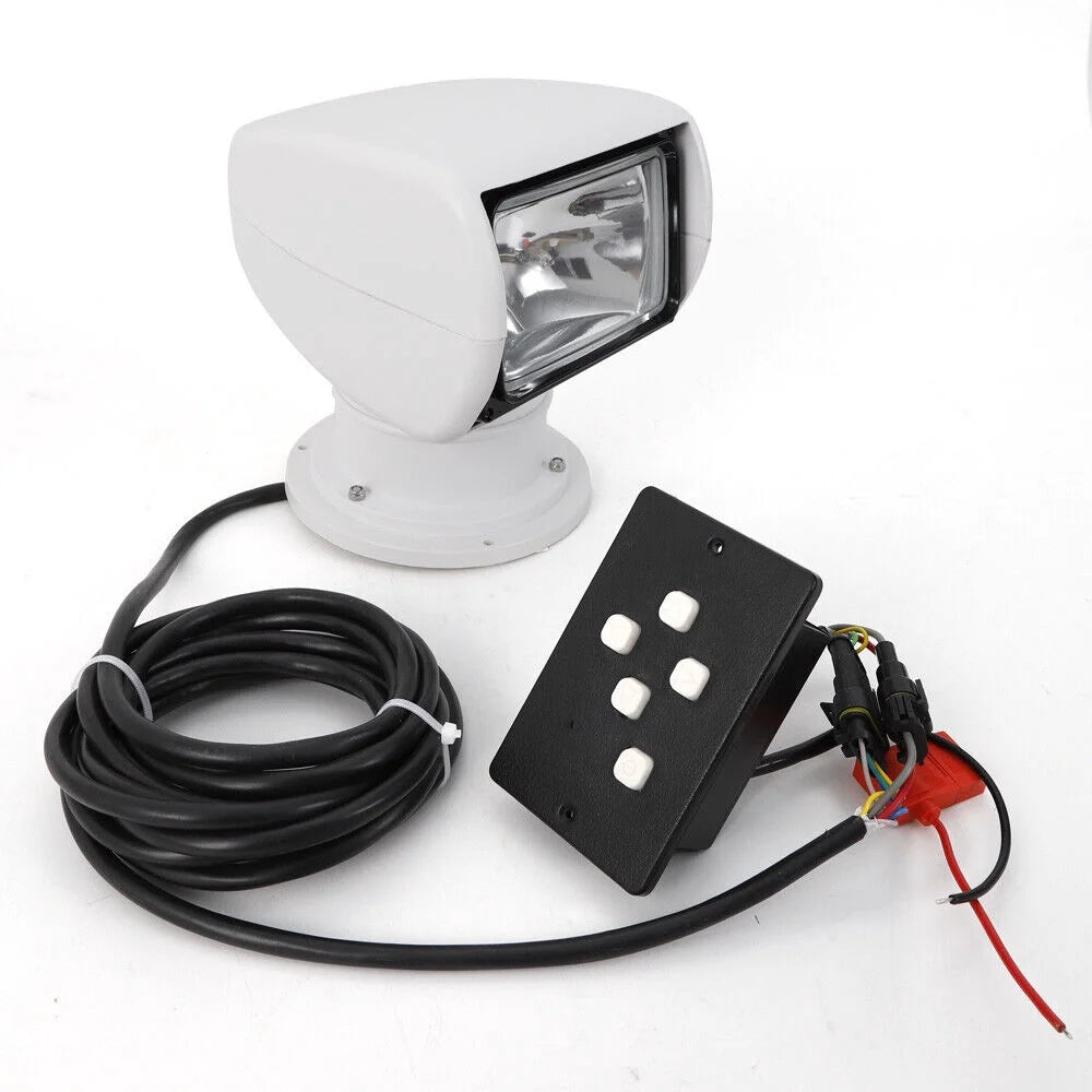 12V 100W Marine Spotlight Remote Control Searchlight 360° Rotate Waterproof G82894