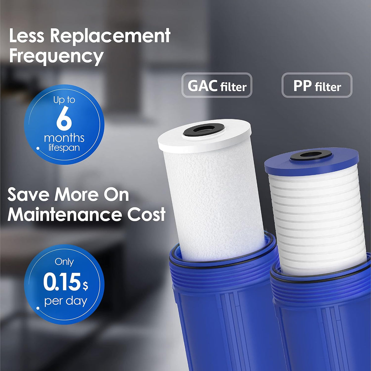 Whole House Water Filter System with Carbon and Sediment Filter E18071