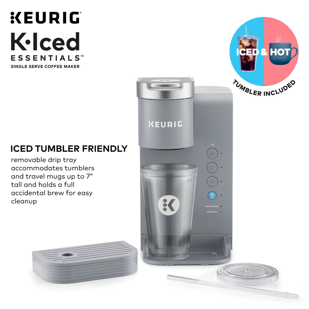 Gray Iced and Hot Single-Serve K-Cup Pod Coffee Maker Y592820