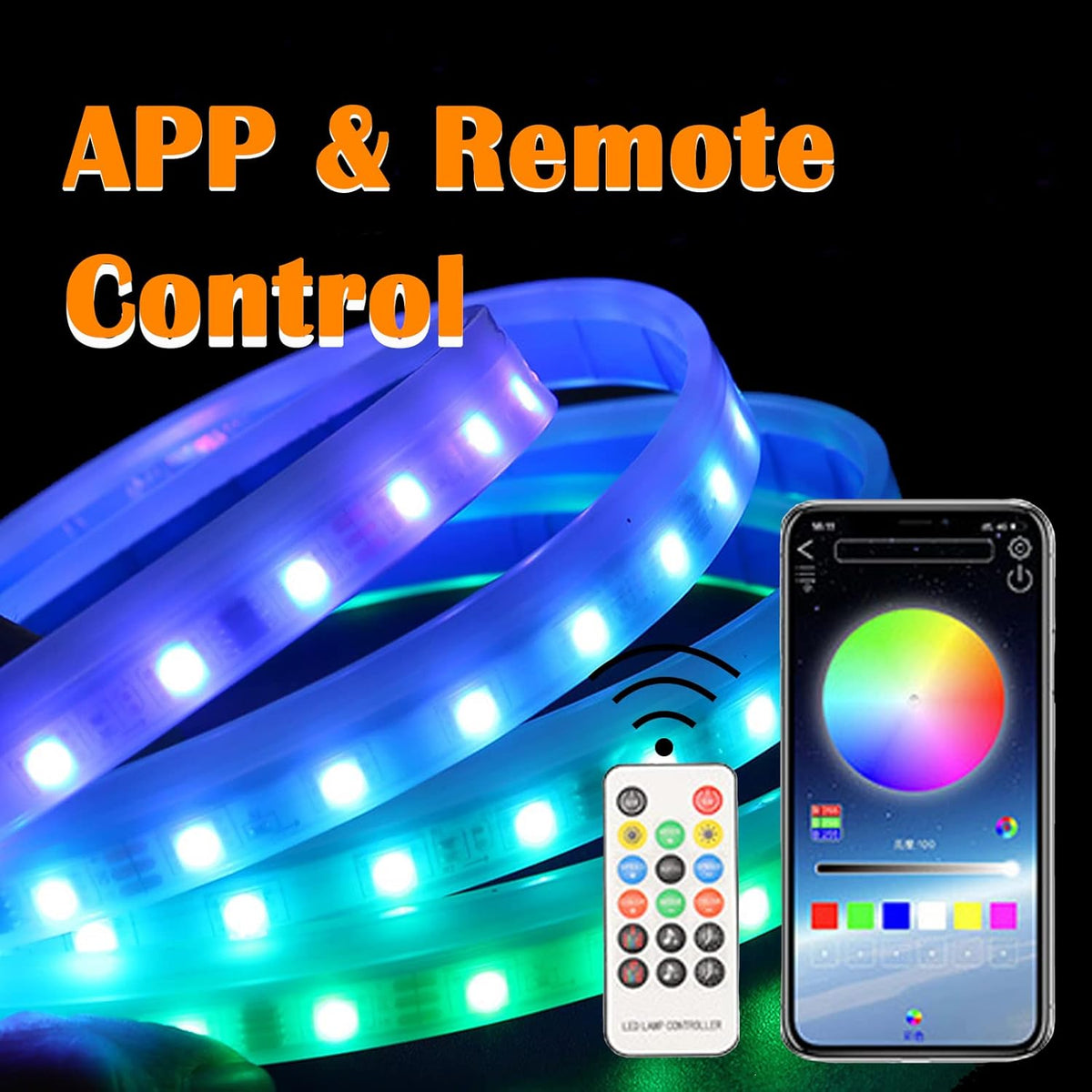 Multicolor Waterproof Car LED Strip Lights B95368