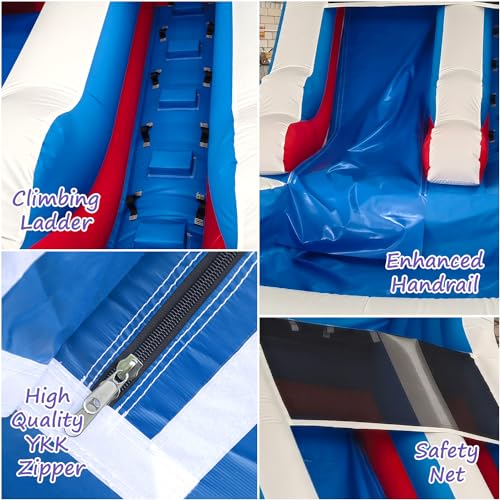 20FT Inflatable Water Slide with Climbing Ladder and Splash Pool E3946