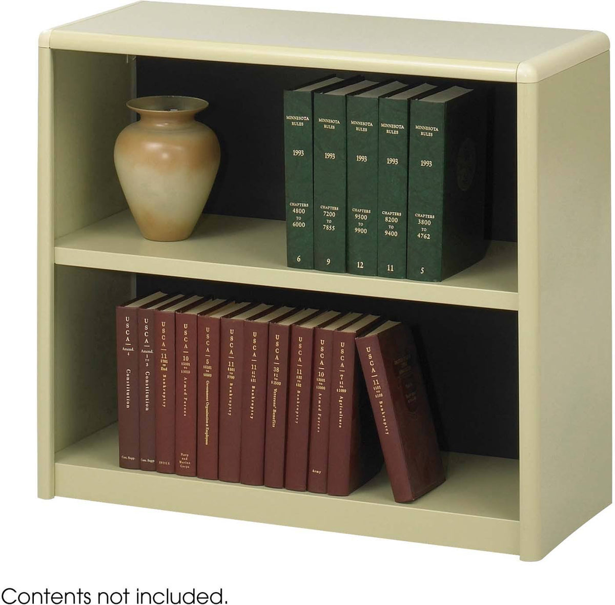 Sand Steel 2 Shelf Bookcase C8723