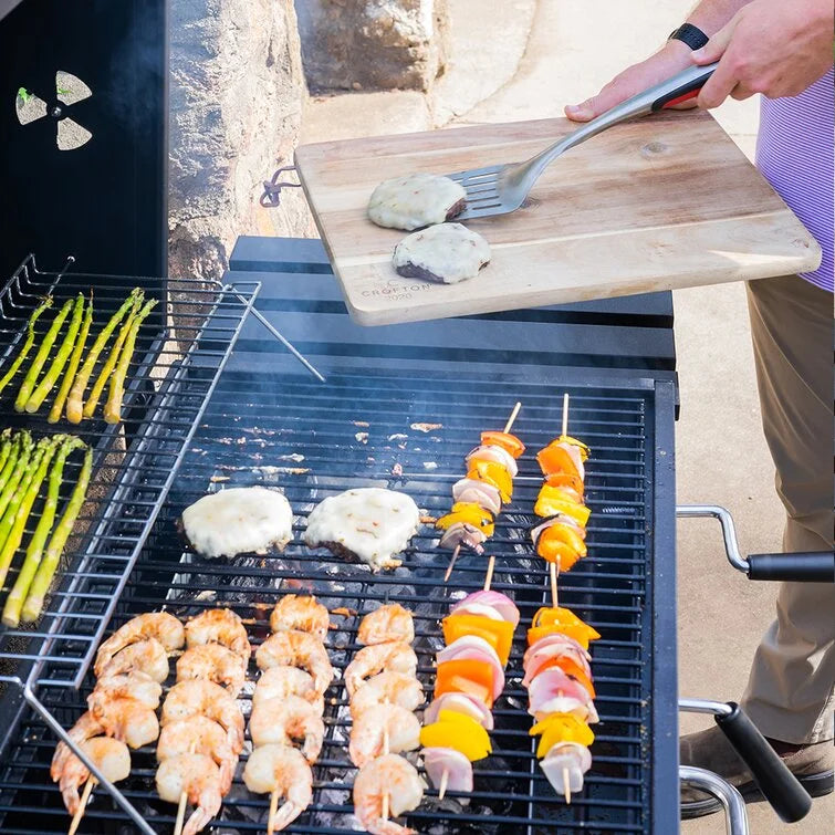 24-inch Charcoal BBQ Grill with 2 Folding Side Shelves K63406