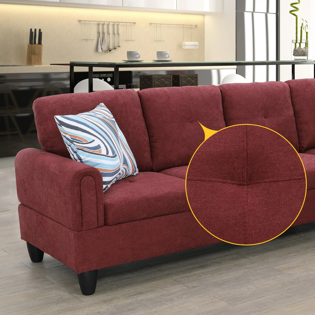 3 Piece Upholstered Sectional Right Hand Facing J36144