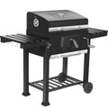 24-inch Charcoal BBQ Grill with 2 Folding Side Shelves K63406