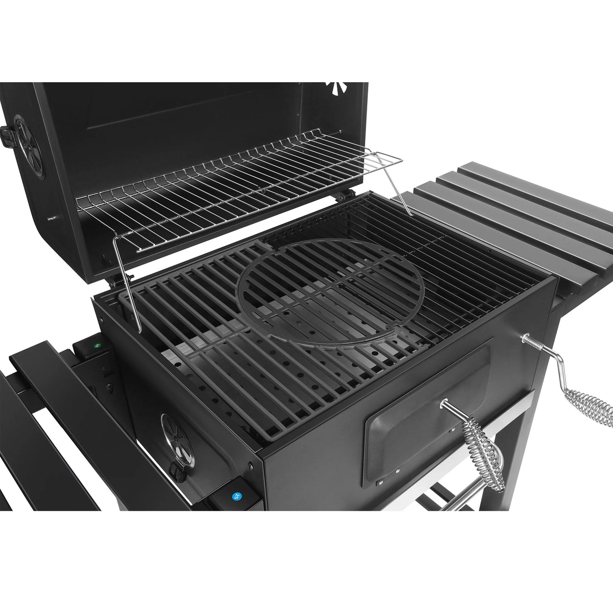 24-inch Charcoal BBQ Grill with 2 Folding Side Shelves K63406