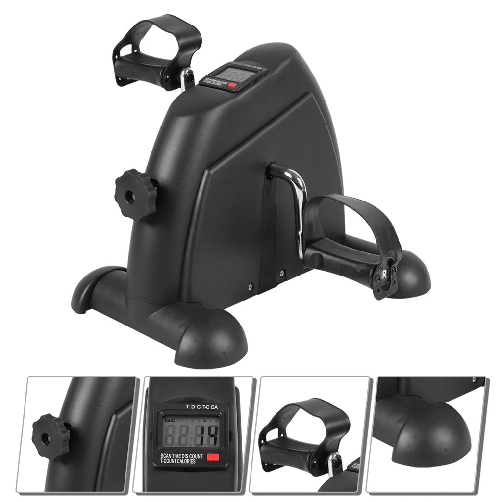Black Under Desk Exercise Bike with LCD Display O428361