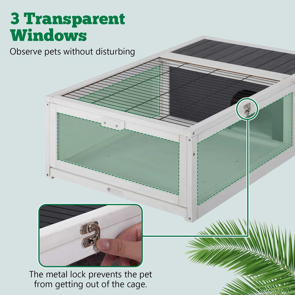 Large Transparent Wooden Tortoise Enclosure M157