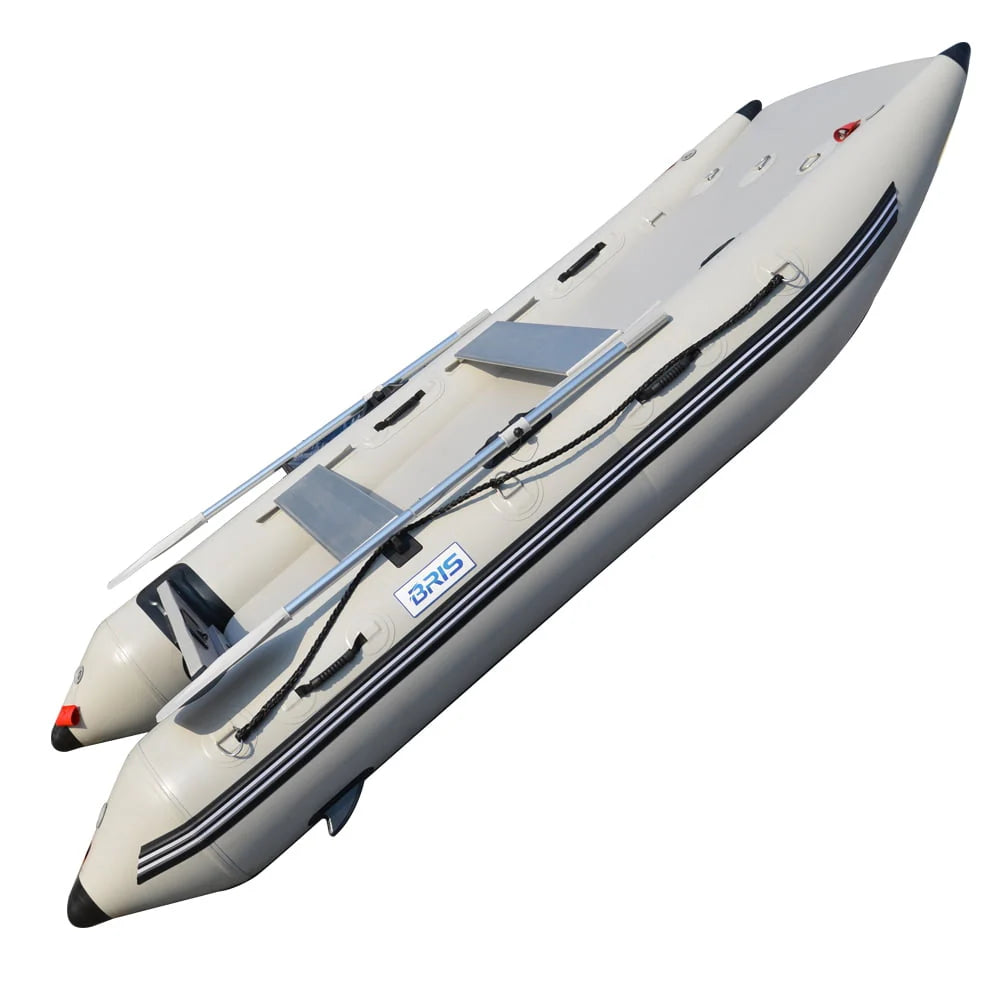 11Ft Inflatable Catamaran Boat Dinghy Gray D244774