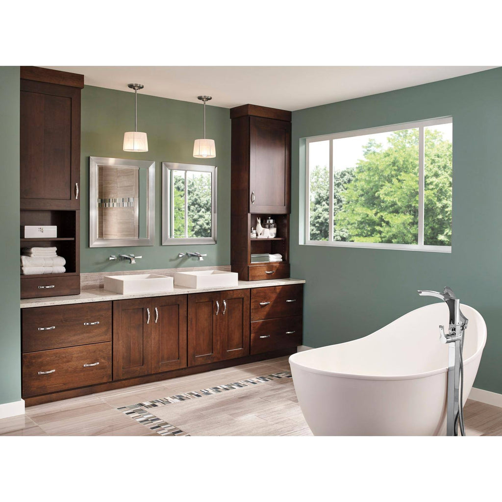 Two Handle Wall Mount Bathroom Faucet Trim Stainless S12762