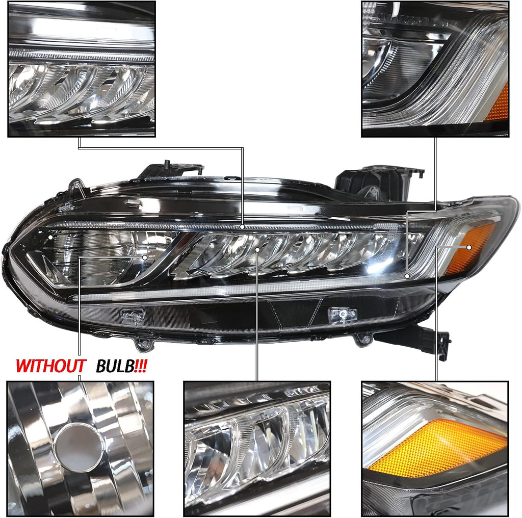 Driver Side Replacement Headlight Assembly for 2018-2022 Honda Accord O9982