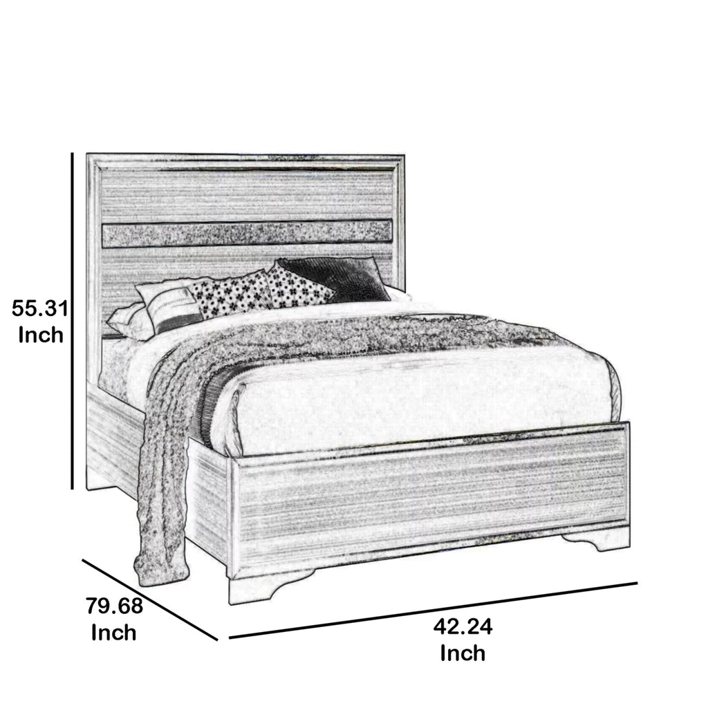 Twin Black Finish Bed T667