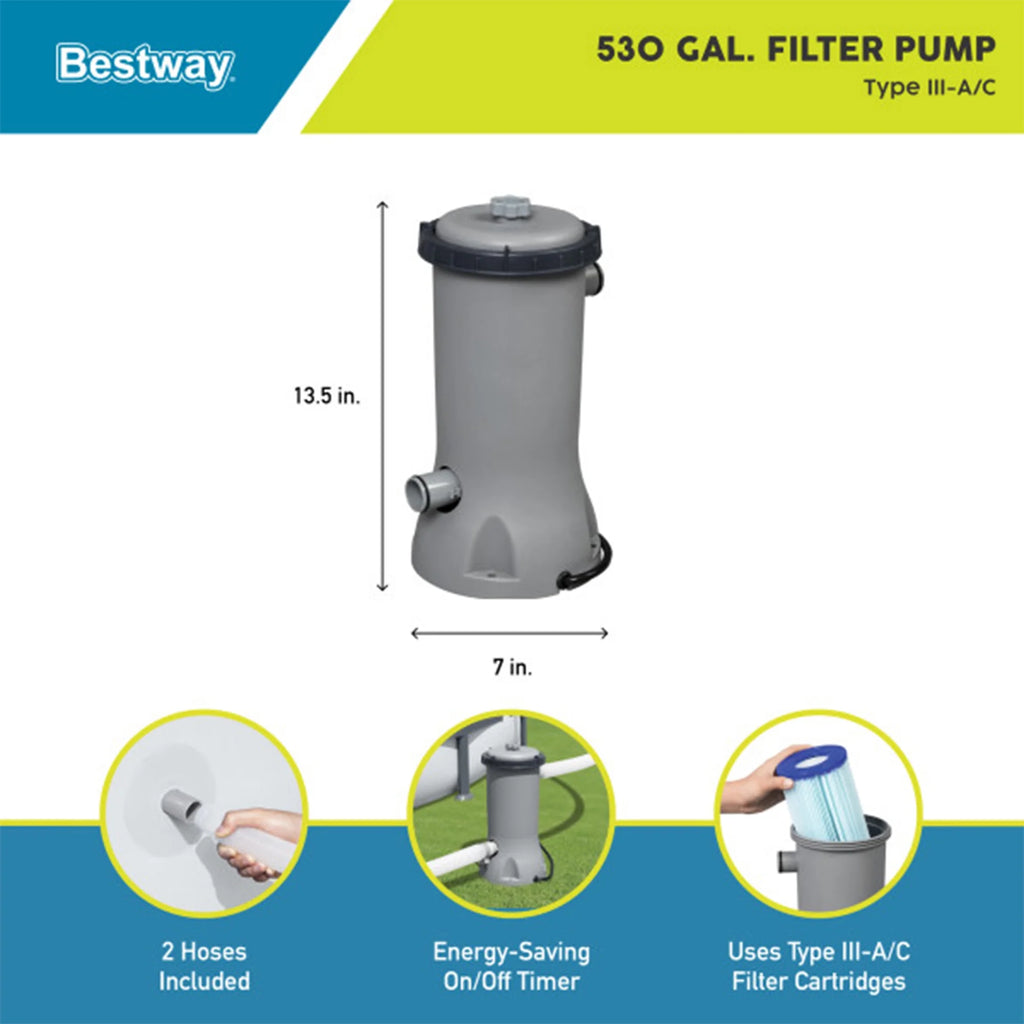 530 Gallons per Hour Pool Filter Pump P778410