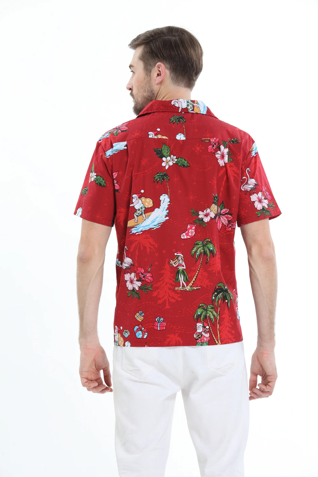 Santa Red Hawaiian Shirt O382
