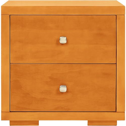 Queen Cherry Wooden Platform Bed with 2 Nightstands C730