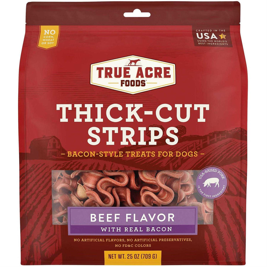 Thick Cut Strips with Real Bacon Dog Treats X931566