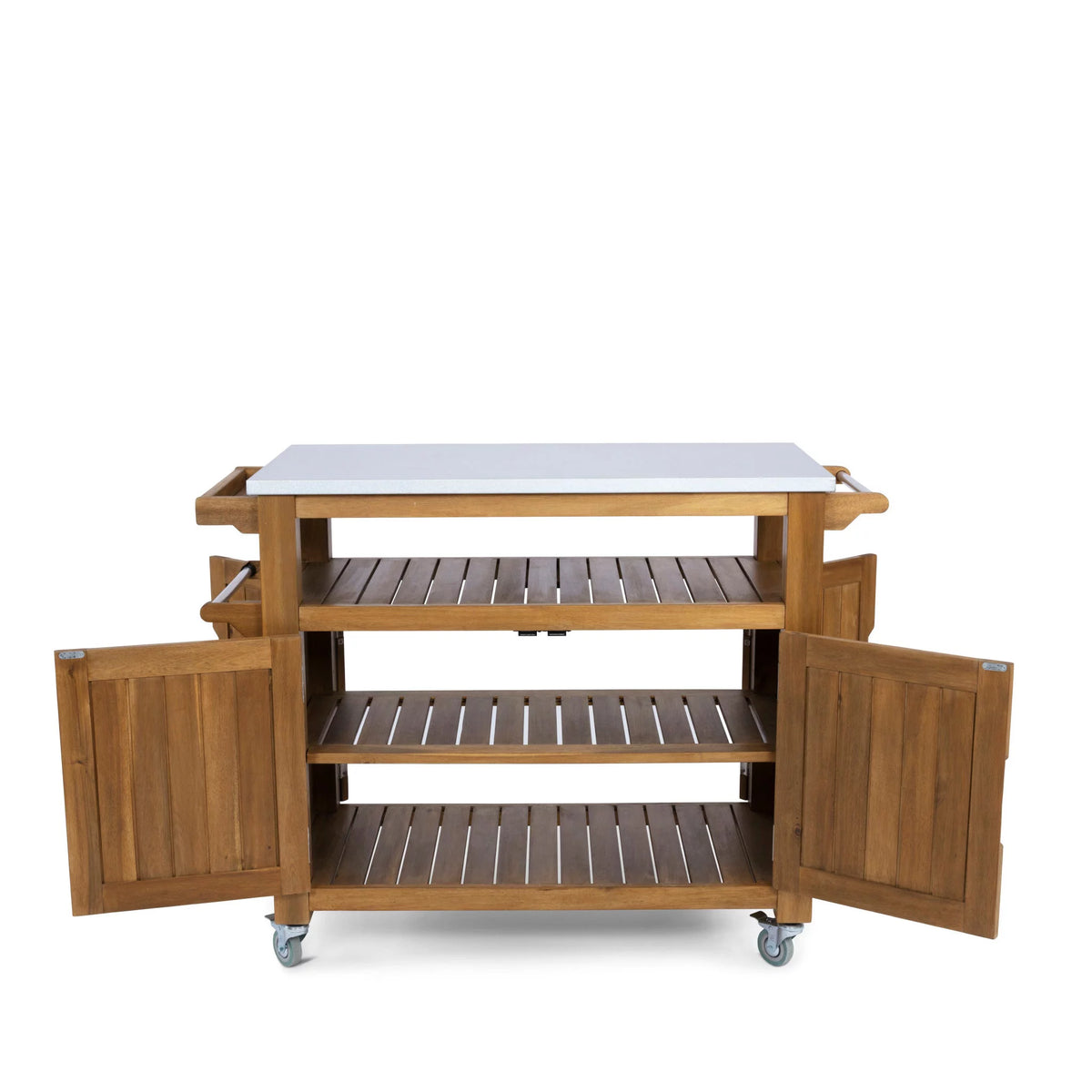 Brown Wood Outdoor Cart O974