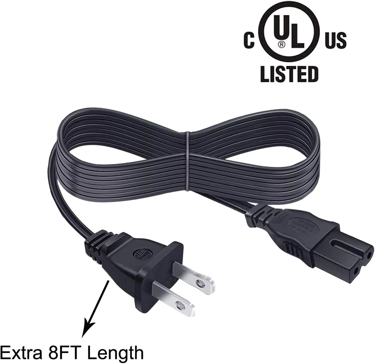 8ft 2 Prong AC Power Cord V614324