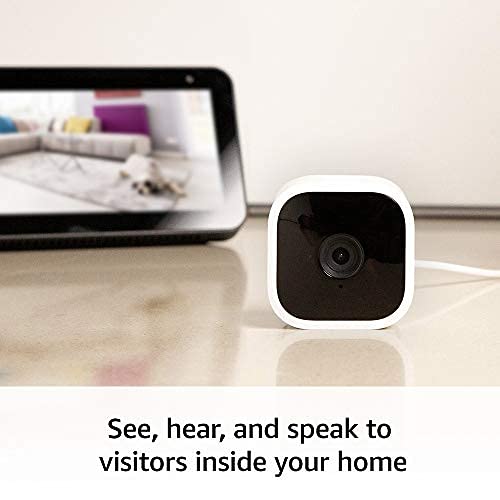 Compact indoor plug-in smart security camera, 1080p HD video, night vision, motion detection, two-way audio, 2 cameras (White) S676