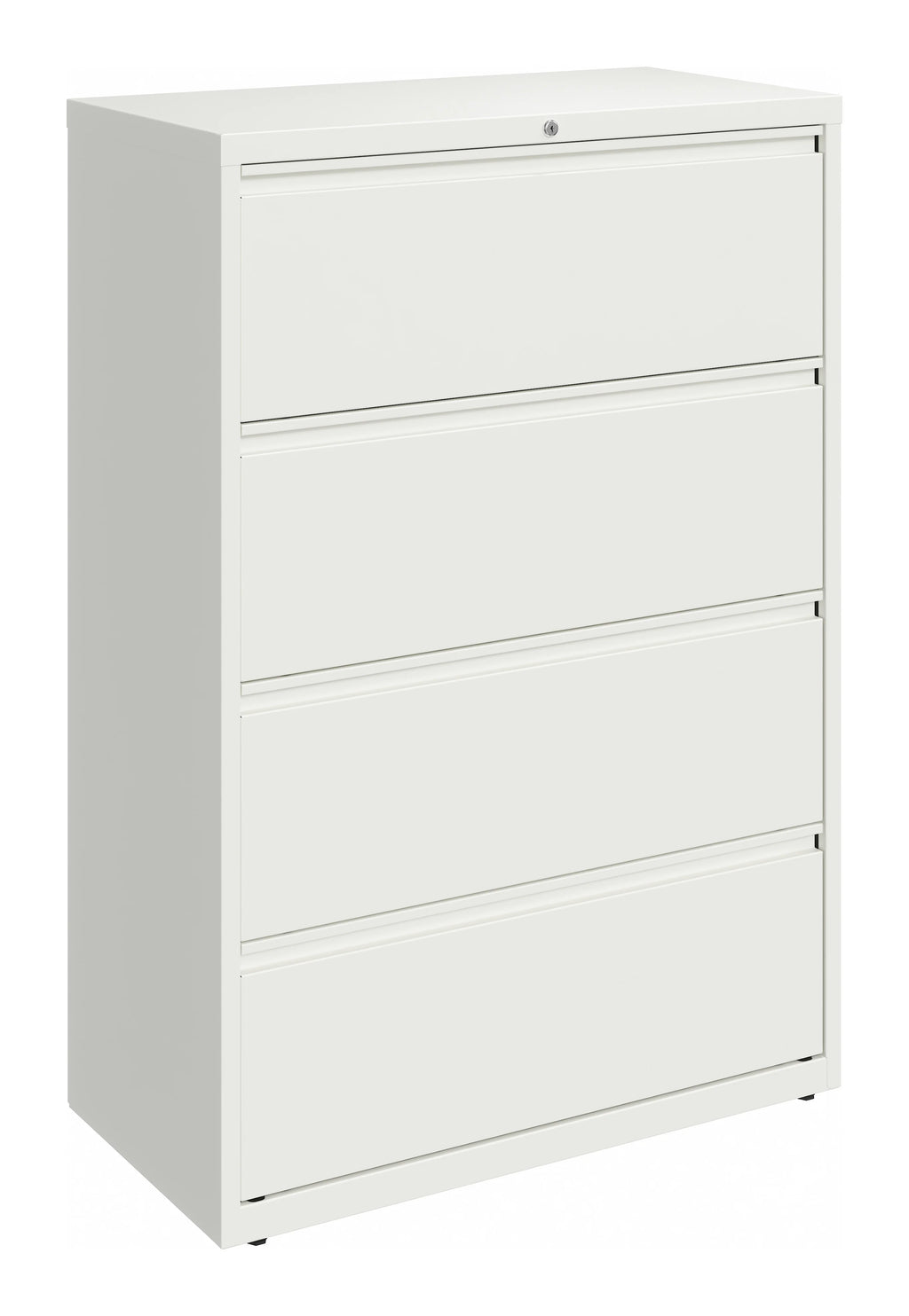 36 Inch Wide 4 Drawer Metal Lateral File Cabinet White D45163