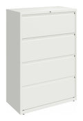 36 Inch Wide 4 Drawer Metal Lateral File Cabinet White D45163