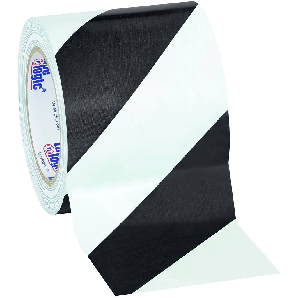 Black/White Striped Vinyl Safety Tape, 12/Case S2397