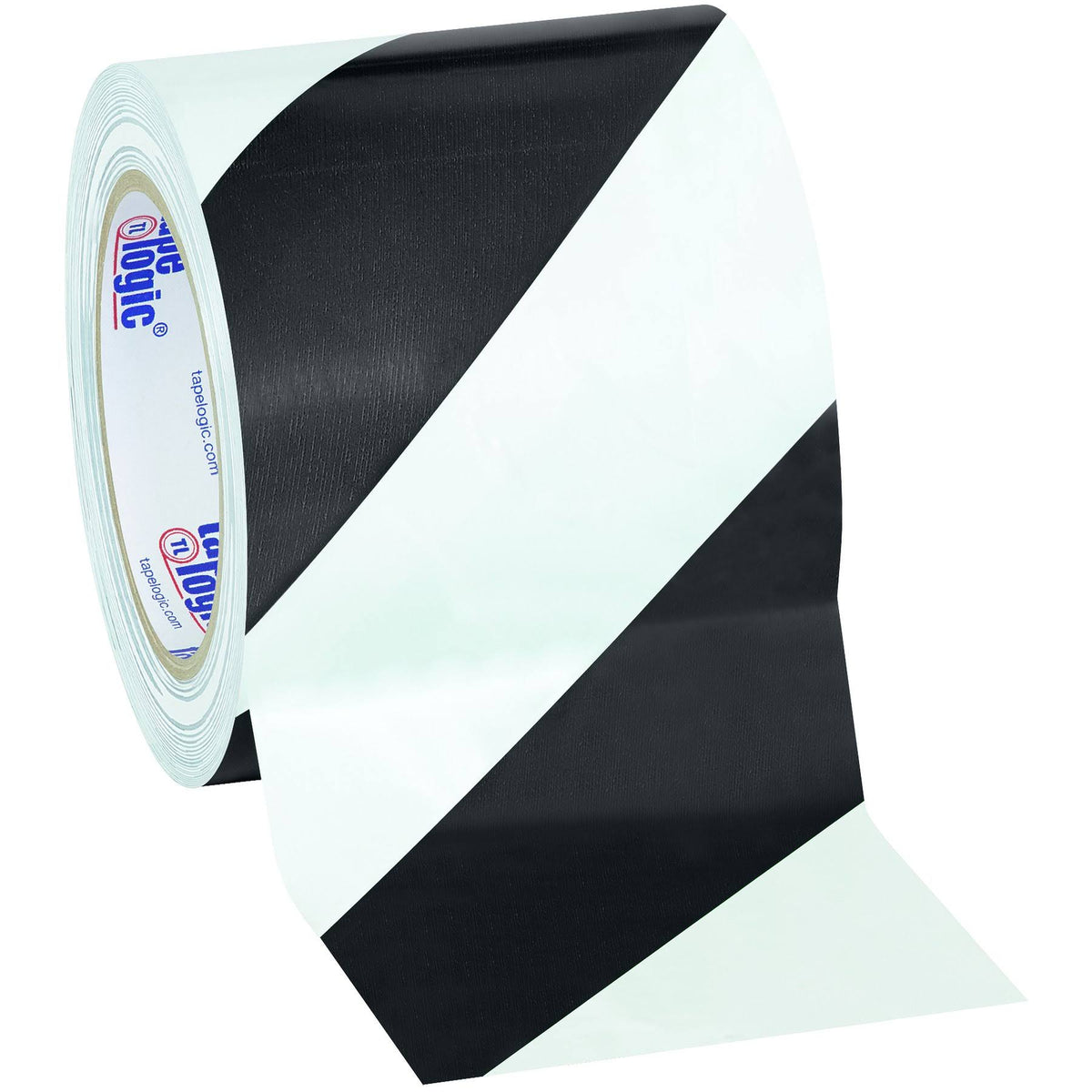 Black/White Striped Vinyl Safety Tape, 12/Case S2397