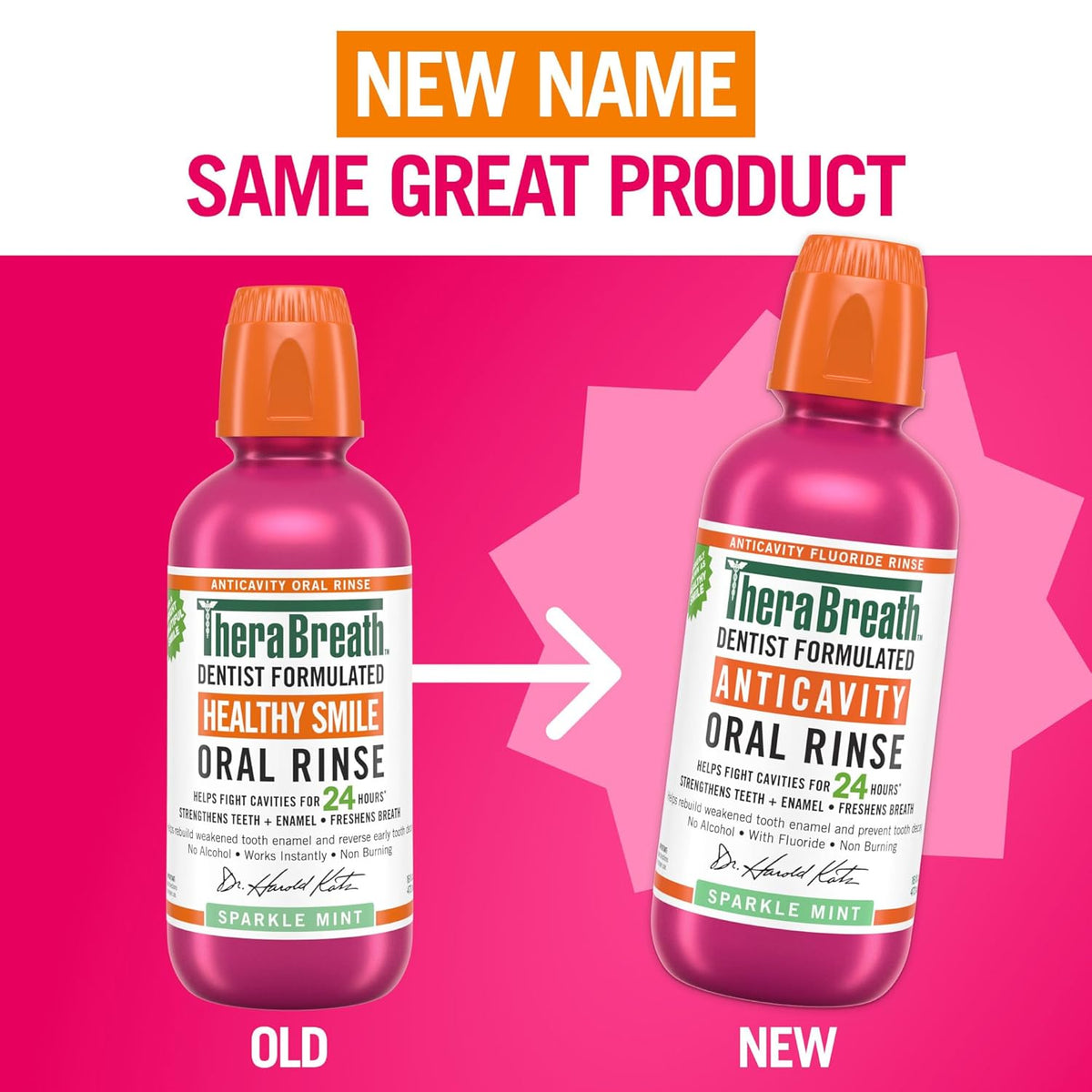Sparkle Mint Anticavity Fluoride Mouthwash, 16 Fl Oz (2-Pack) G154