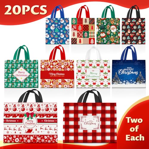 20 Pack Christmas Gift Bags with Handle G8922