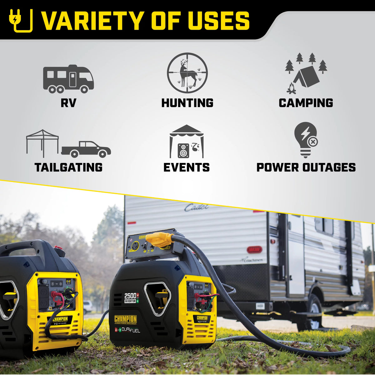 2500-Watt Dual Fuel Inverter Generator P276