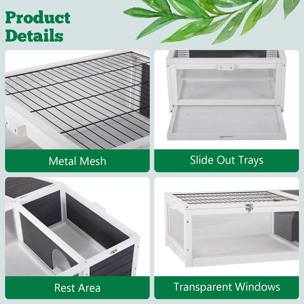 Large Transparent Wooden Tortoise Enclosure M157