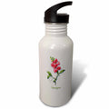 Red Vining Annual Sweetpea Botanical Print 21 oz Sports Water Bottle V125