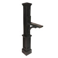 Black Single Arm Mail Post X35118