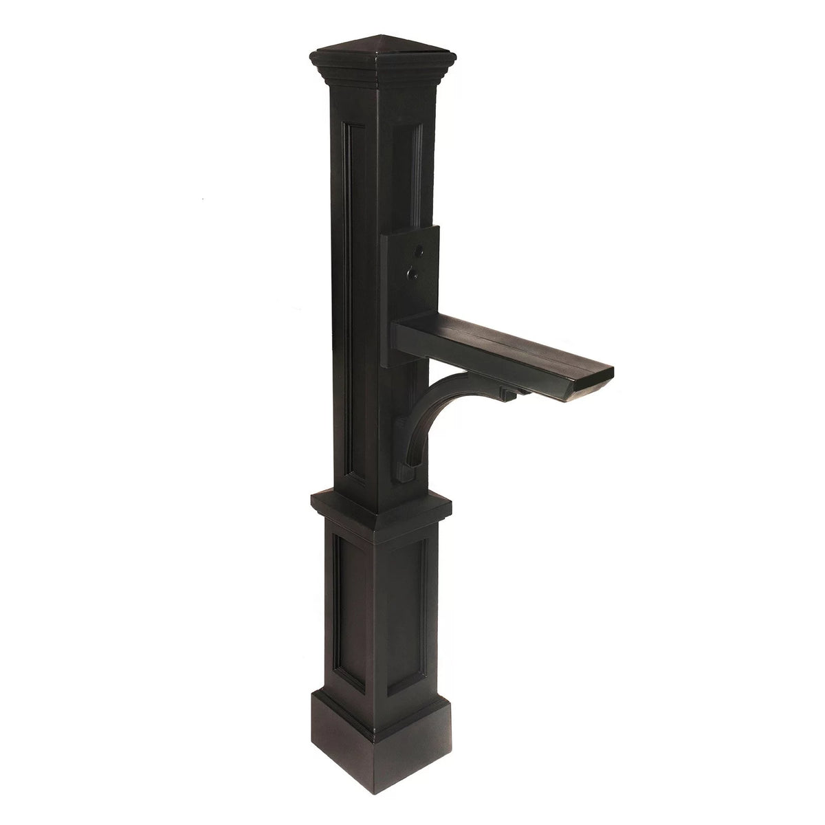 Black Single Arm Mail Post X35118