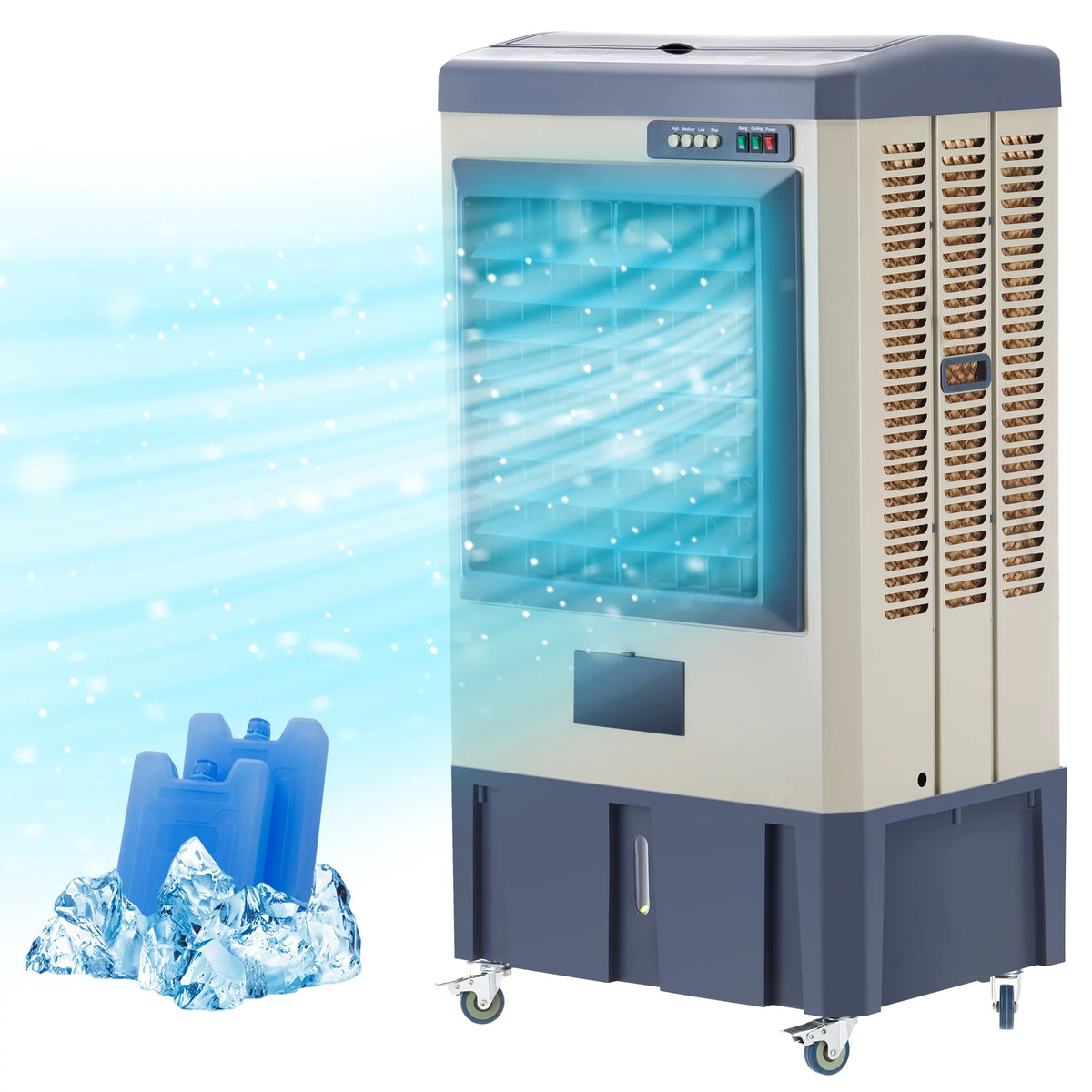 Portable Evaporative Air Cooler with 10.6-Gallons Water Tank, 3 Speeds A6792