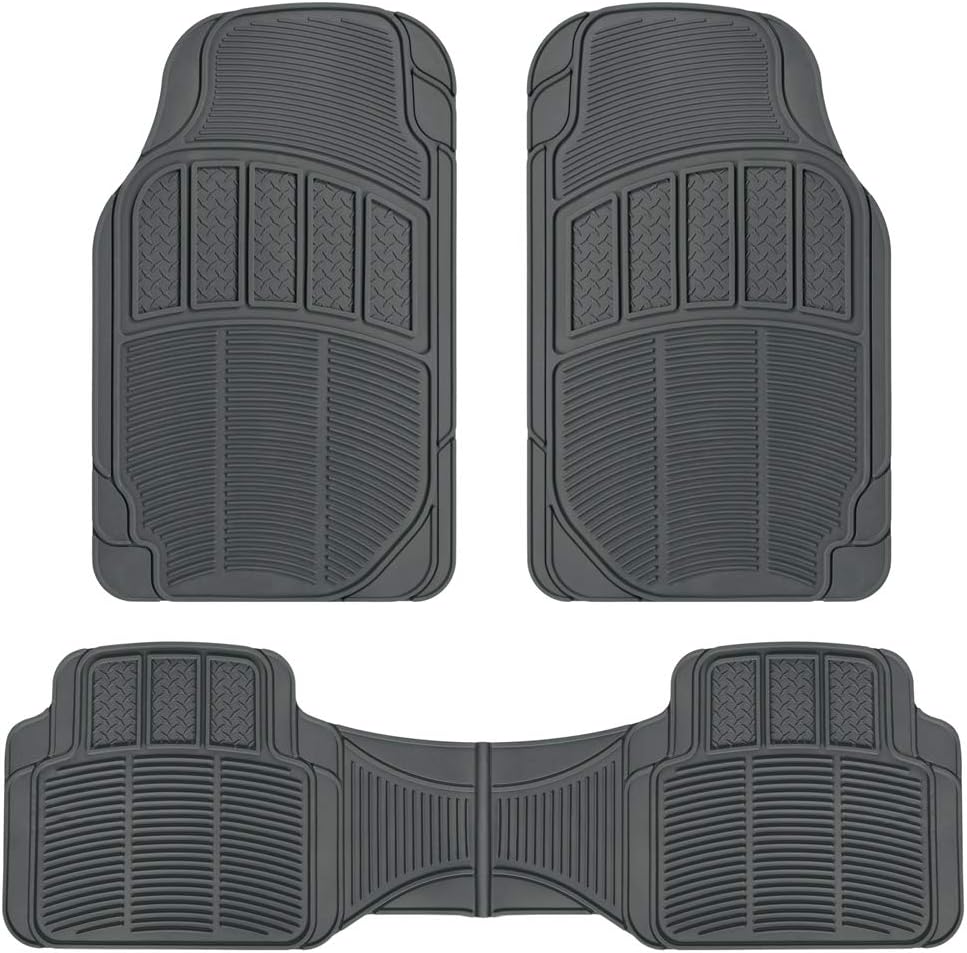 4pc Rubber Car Floor Mats with Trunk Cargo Liner H148