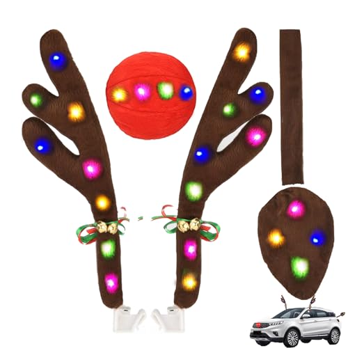 Christmas Rudolph Reindeer Vehicle Kit with Antlers Car and Nose Decorations S886220