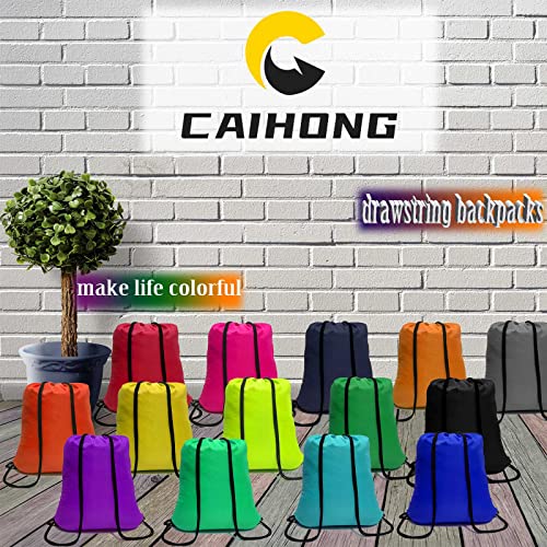 Black Nylon Drawstring Backpack 100 Pack G250863