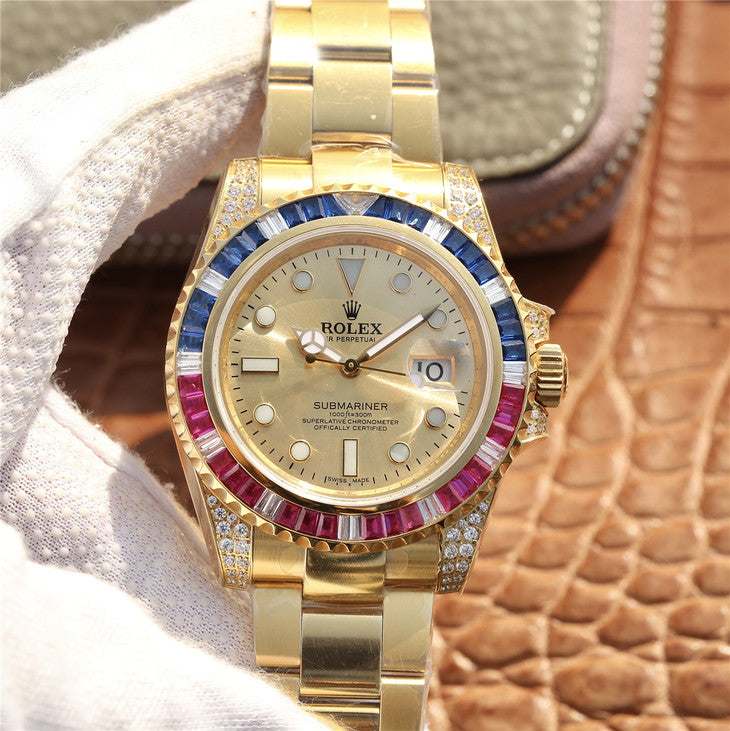 Golden Blue Red Diamond 40mm L6534