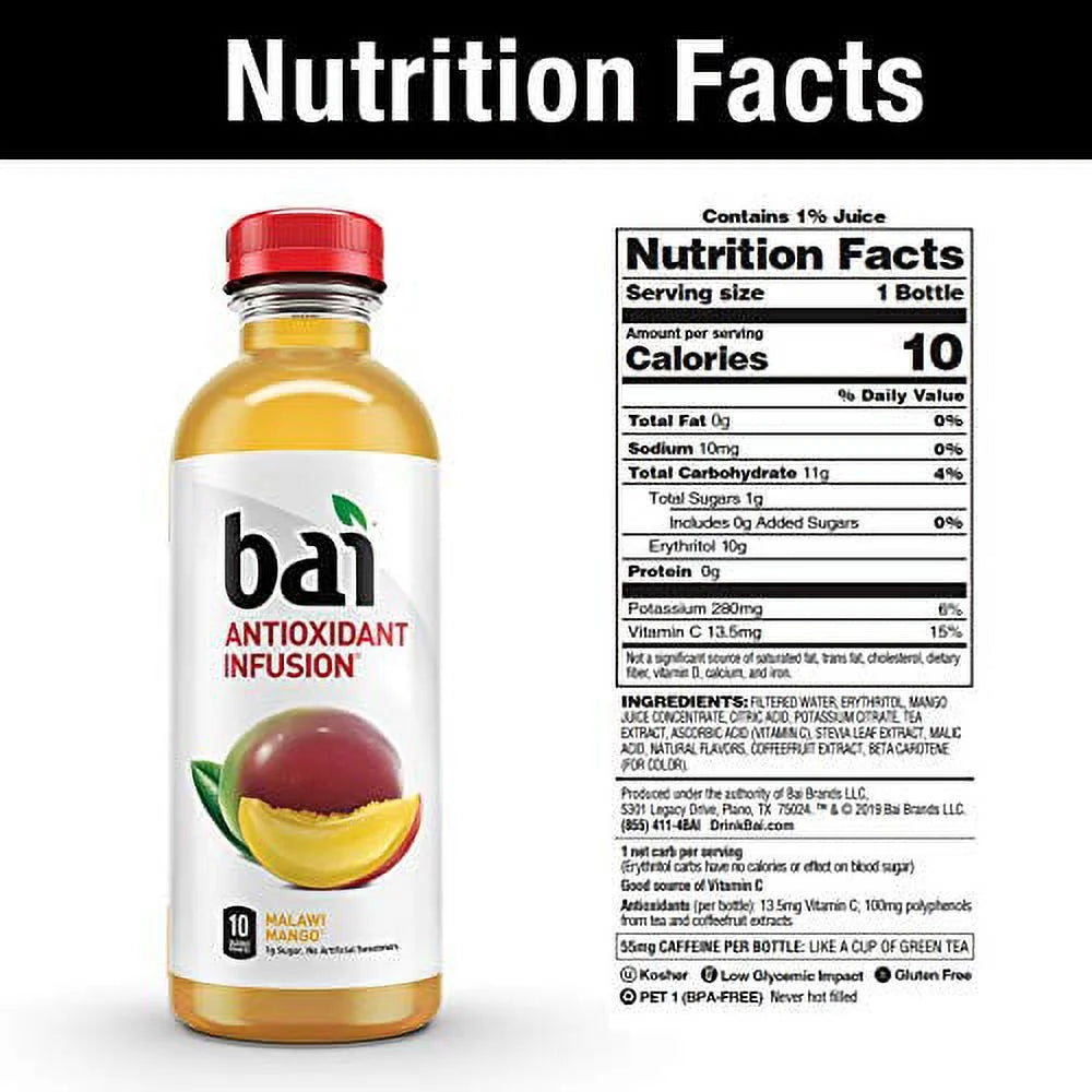 Antioxidant Infused Flavored Water, 18 Fluid Ounce Bottles, 6 Count F9767